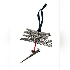 "5/$25" Pewter Christmas Ornament 1997 "Christ Was Born For This"